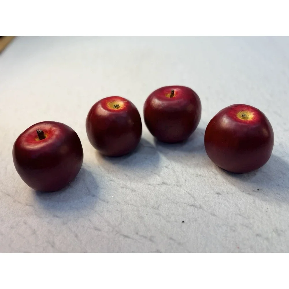 Faux Red Apples Lot of 15 Realistic Decorative Fake Fruit Display Staging Props